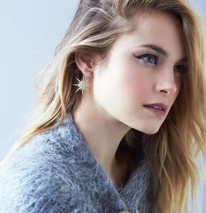 Fashionable Minimalist Starry Ear Studs for Women